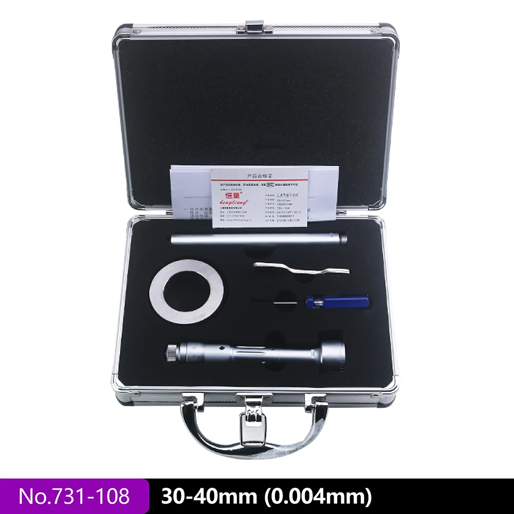 6-50Mm Drieklauw Binnendiameter Micrometer Driepunts Interne Meting Binnendiameter Micrometer Opening Hoge Precisie - afbeelding 1