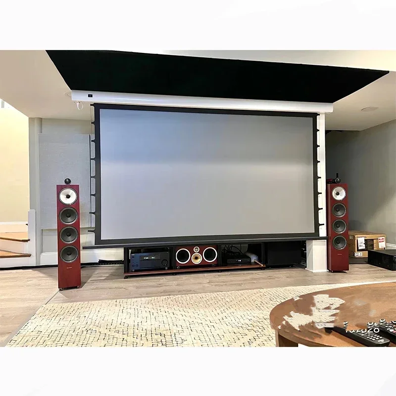 

Hot SalesScreen ALR Black Crystal 100 Inch Motorized Projector Screen For Home Theater