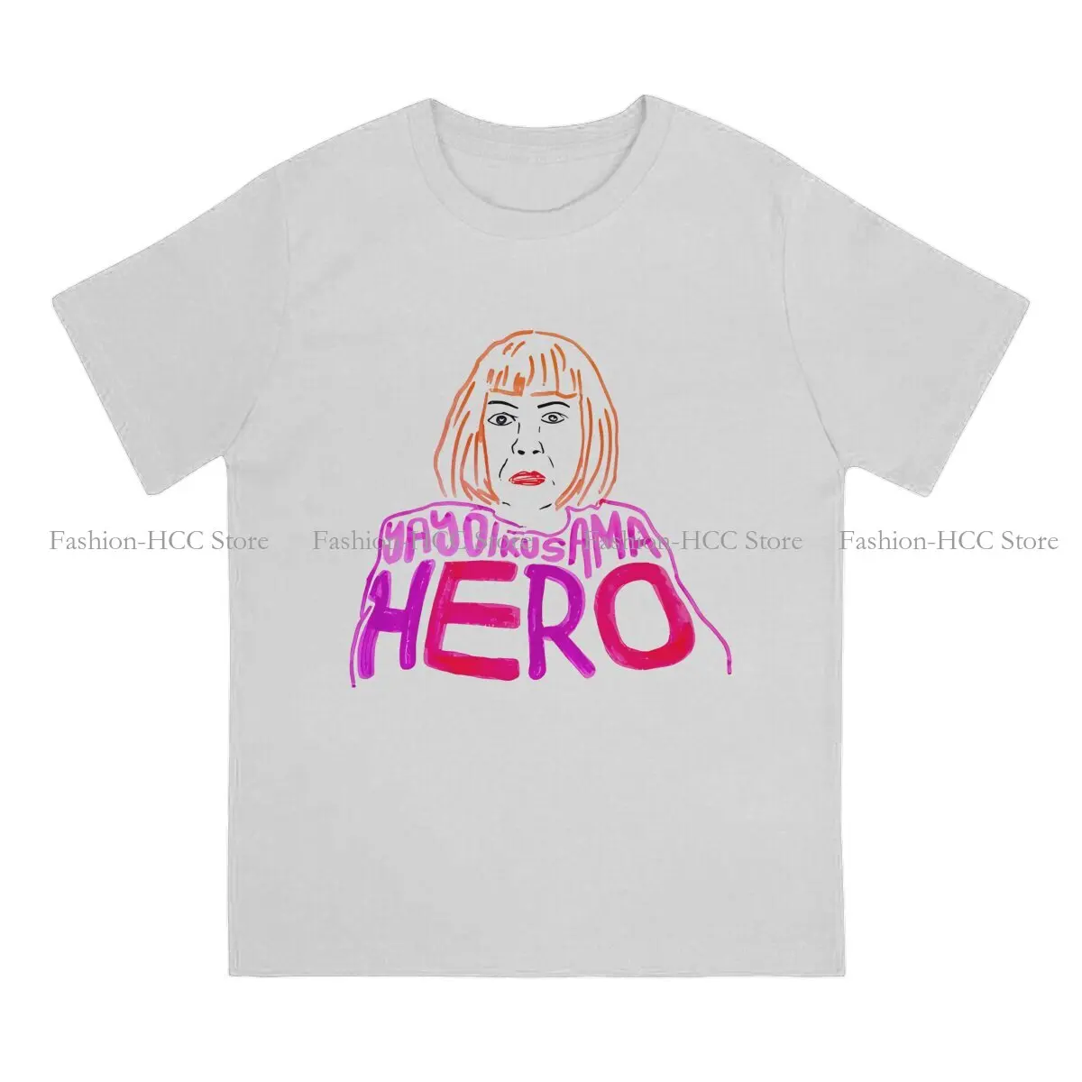 Hero O Neck TShirt Yayoi Kusama Original Polyester T Shirt Man's Clothes New Design