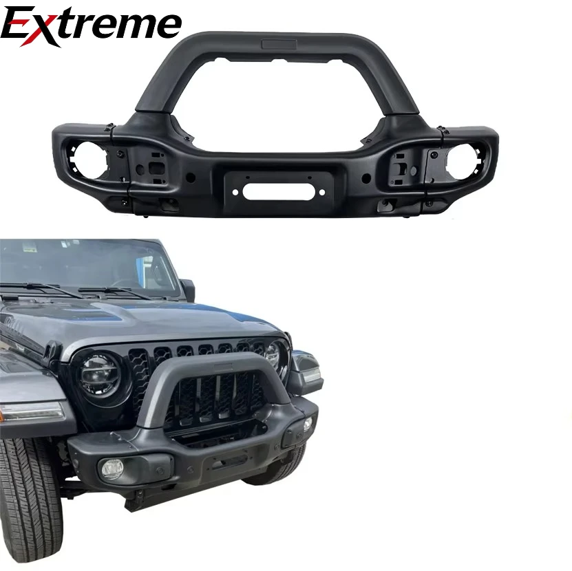 Hot Sale Short Front Bumper Guard Accessories Steel Front Bumper with U-shaped Tube  for Jeep Wrangler JK JT 07-18