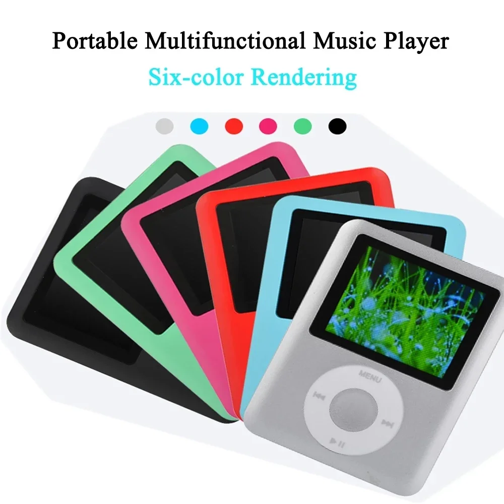 Lettore MP3 Portatile 64GB Con Schermo 1.8", Radio FM E Registratore Vocale – Sottile, In Lega Di Alluminio, Nero