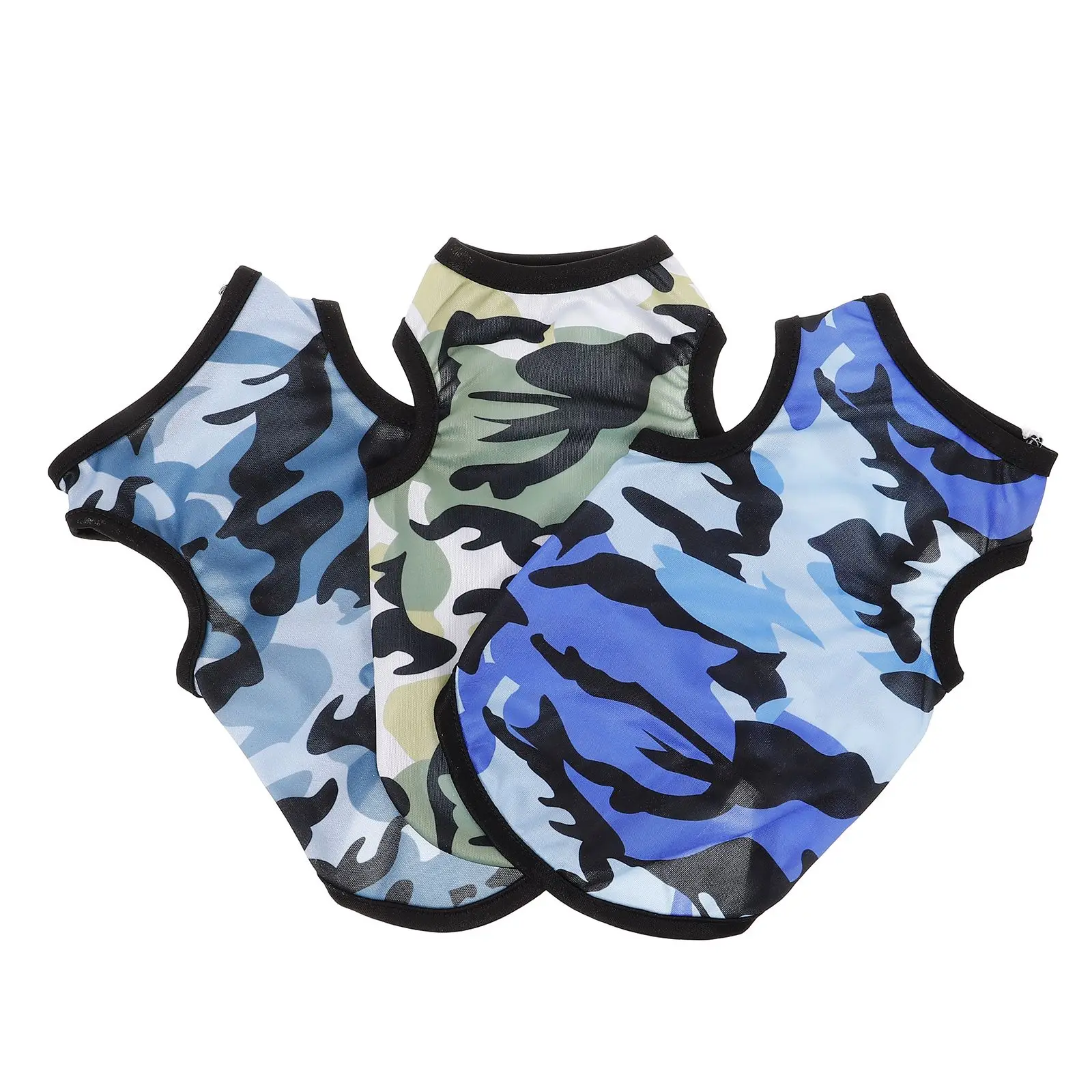 

3 Pcs Apparel Pet Vest Dog Summer Clothes Camouflage Shirt Puppy Shirts Outfits Toddler
