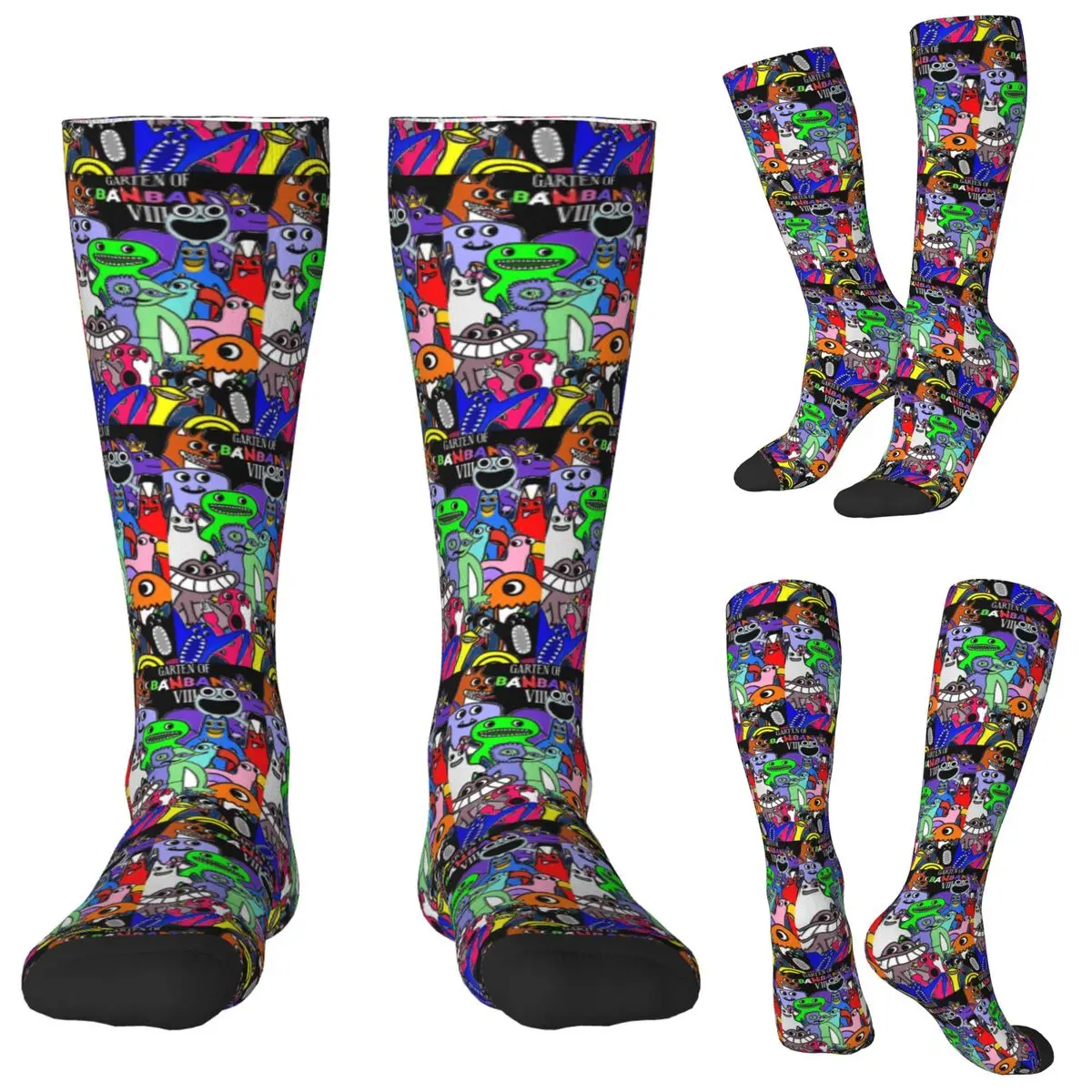 

Носки с героями мультфильмов Garten Of Banban, чулки в стиле Харадзюку, всесезонные длинные носки, аксессуары для мужчин и женщин, подарки