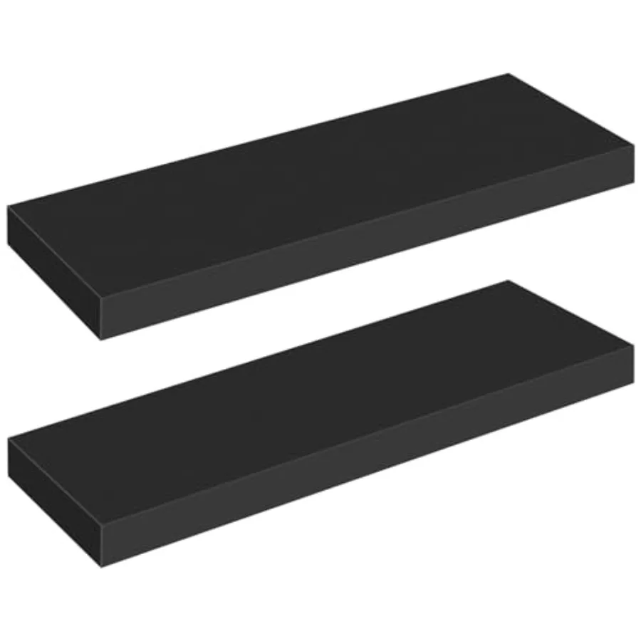 

Floatg Shelves for Wall, Wall Mounted Shelf Set of 2,"Hangg Shelf with visible Brackets, for Wall Decor Storage Bathroom Bedroo