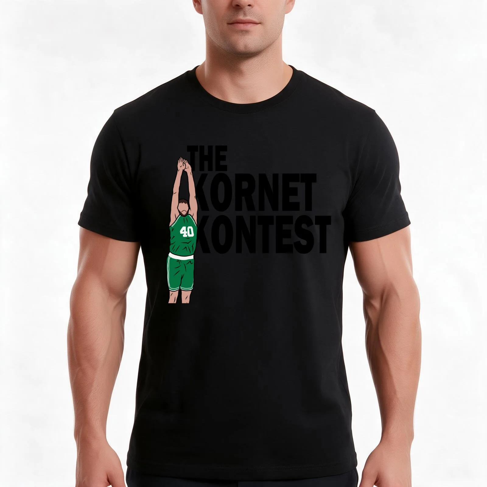 The Kornet Kontest T-Shirt, Summer Casual Cotton Tee, Oversized Streetwear Tops, Vintage Graphic Print, Loose Fit Short Sleeve