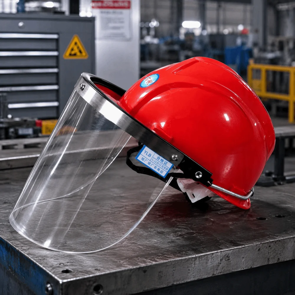 High Temperature Resistant Protective Face Shield Transparent Impact Resistant Full Face Visor Heat Insulation Fireproof