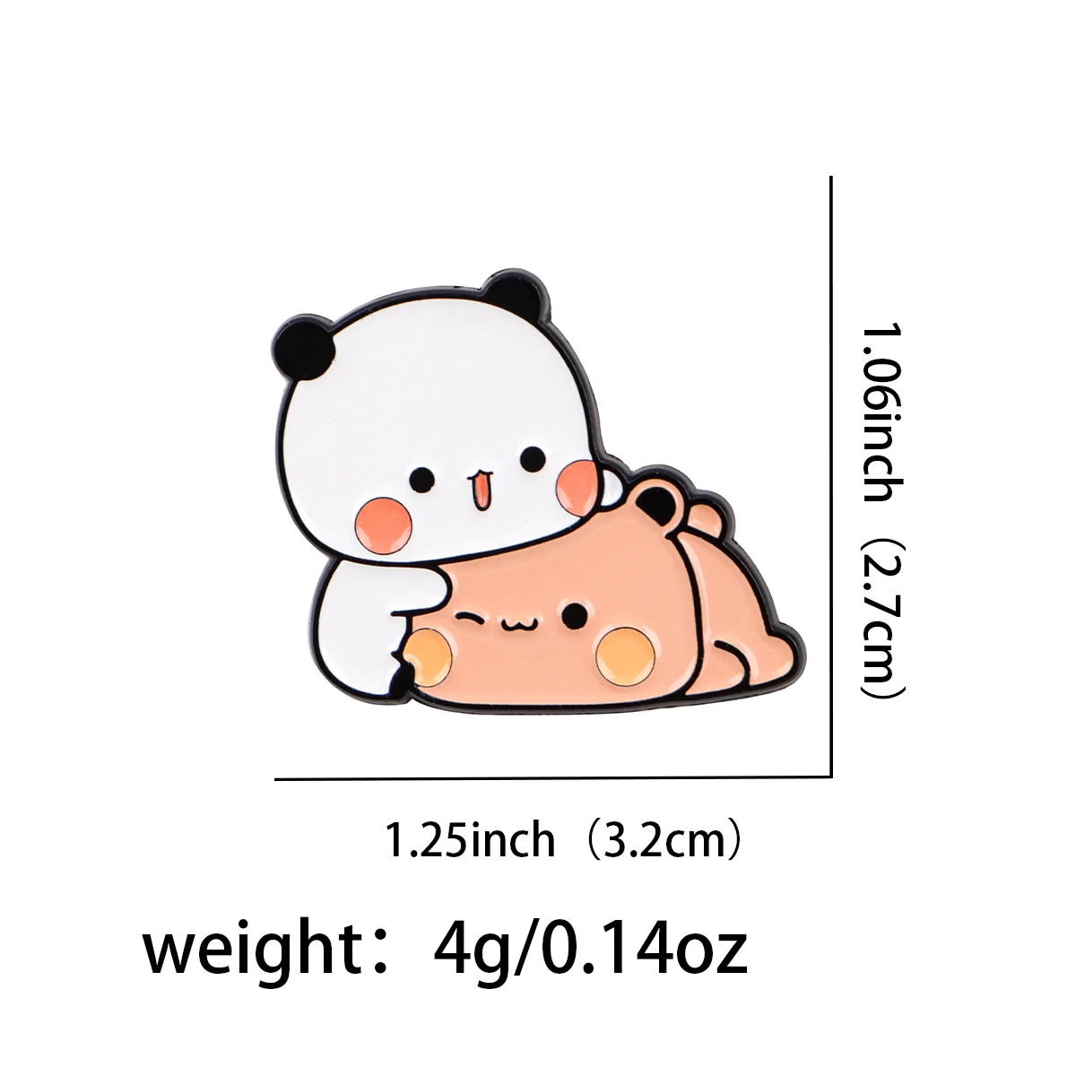 Kawaii Bubu Dudu Emaille Pin Entzückende Baby Bär Panda Broschen Abzeichen Metall Denim Hemd Revers Pin Schmuck Paar Liebe Geschenke – Detail 4