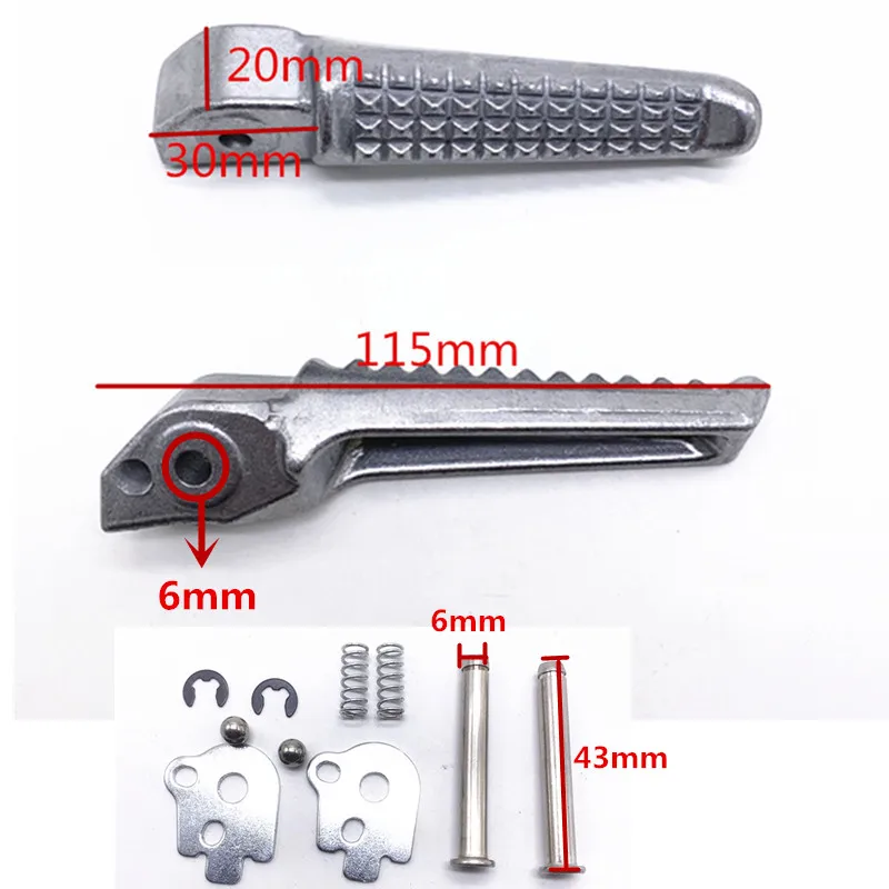Motorcycle Foot Rests Pedal Rear Footrest For Honda CB400 VTEC 1-4 Versions CBR250 Phase 19-22 Version Hornet 250/600/900