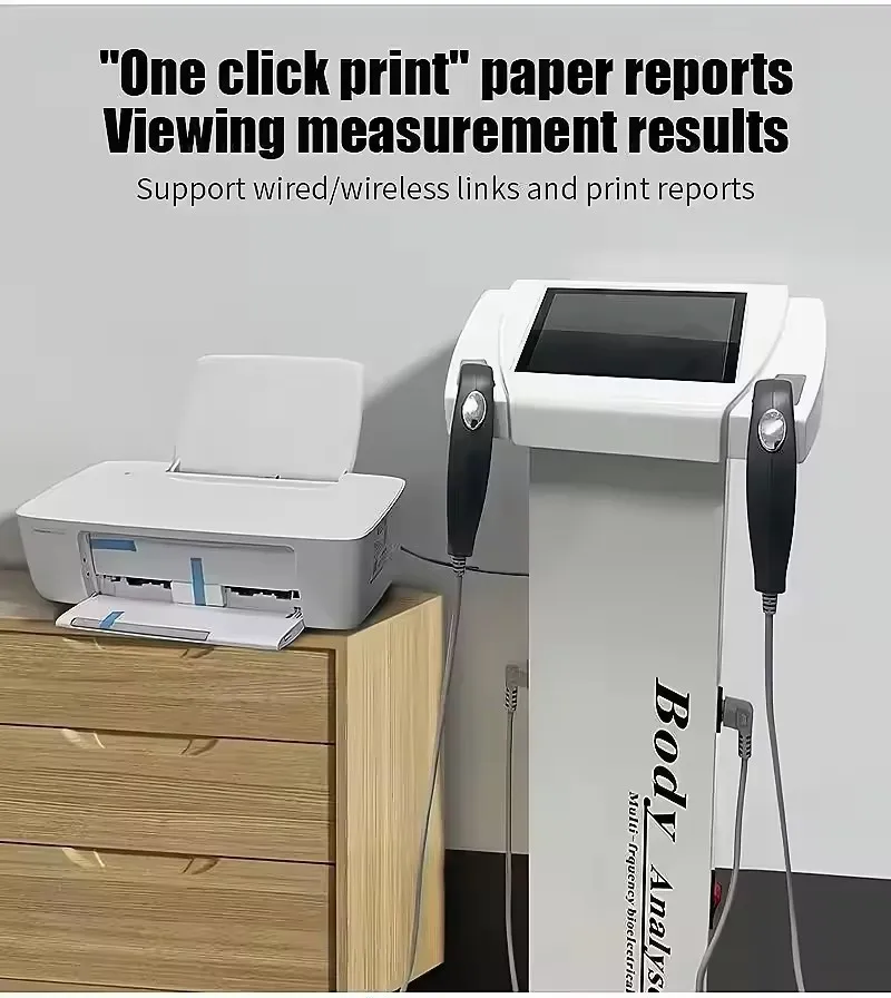 2026 Professional Human Body Fat Scale Intelligent Health Analyzer with Printer Element Body Composition Analyzer Machine for Fi