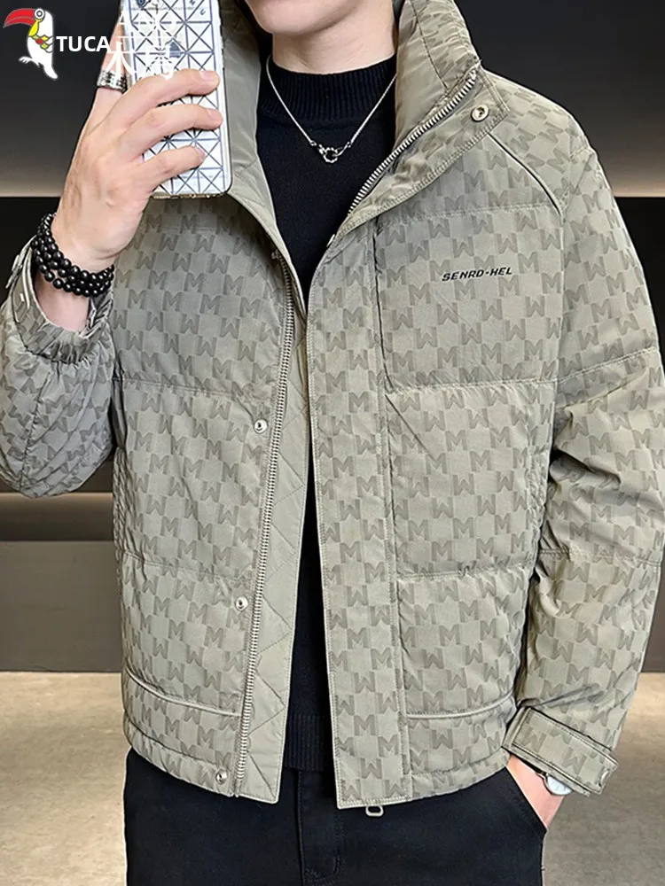 

TUCANO 2026 New White Duck down Puffer Jacket Men's Winter Stand Collar Fashionable Windproof Warmth Outerwear Trendy