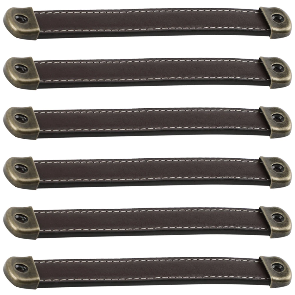 

6pcs Cabinet Pulls Drawer Pulls Copper Finish Handles for Wardrobes Drawers Dressers Furniture Hardware