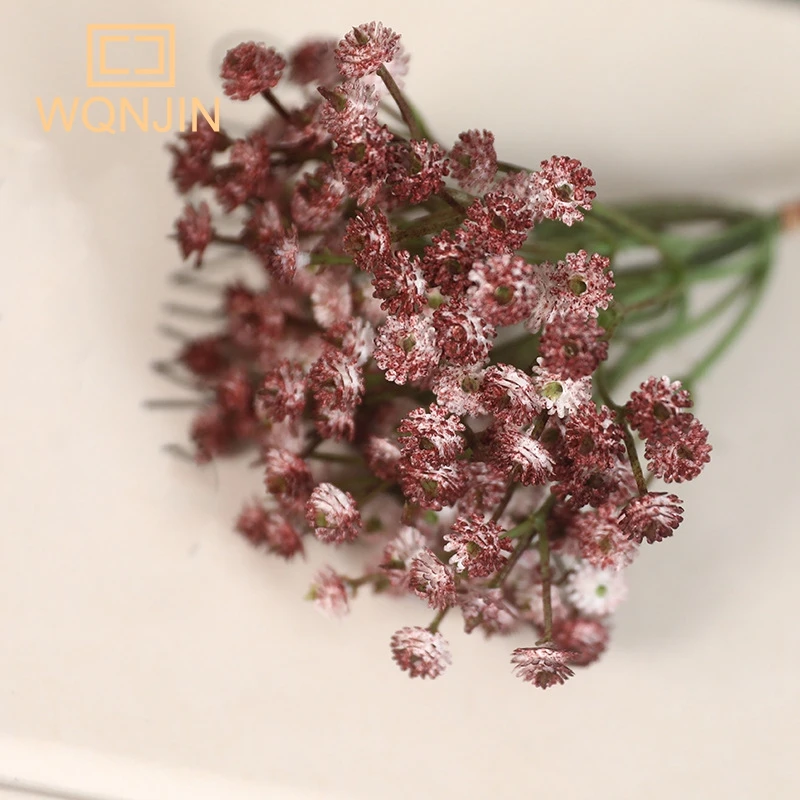 Simulierte Blumen, 3 teile/los, Retro-Herbst babys breath, kleine Blumen sträuße Blumen für die Heim dekoration, Blumen arrangement zubehör – Detail 7