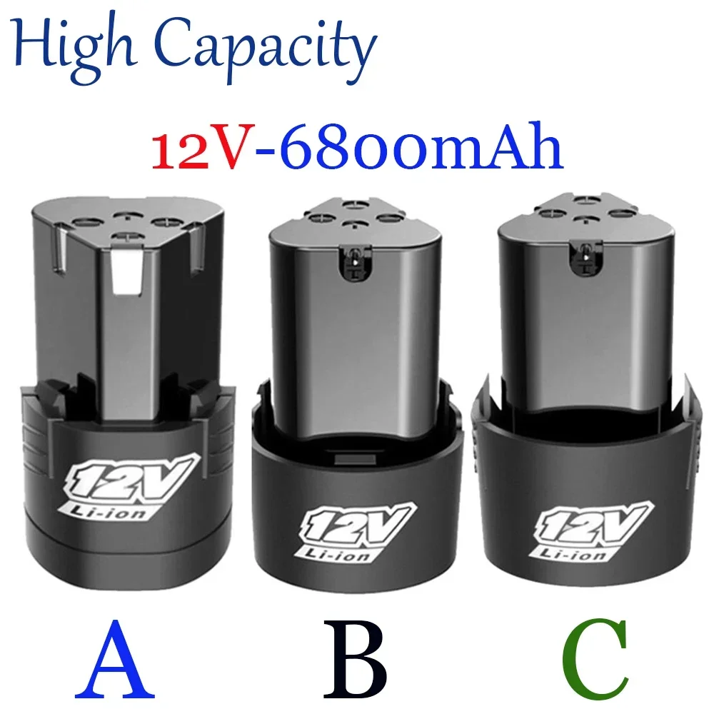 

High Capacity 12V 6800mAh Universal Rechargeable Battery For Power Tools Electric Screwdriver Electric drill Li-ion Battery