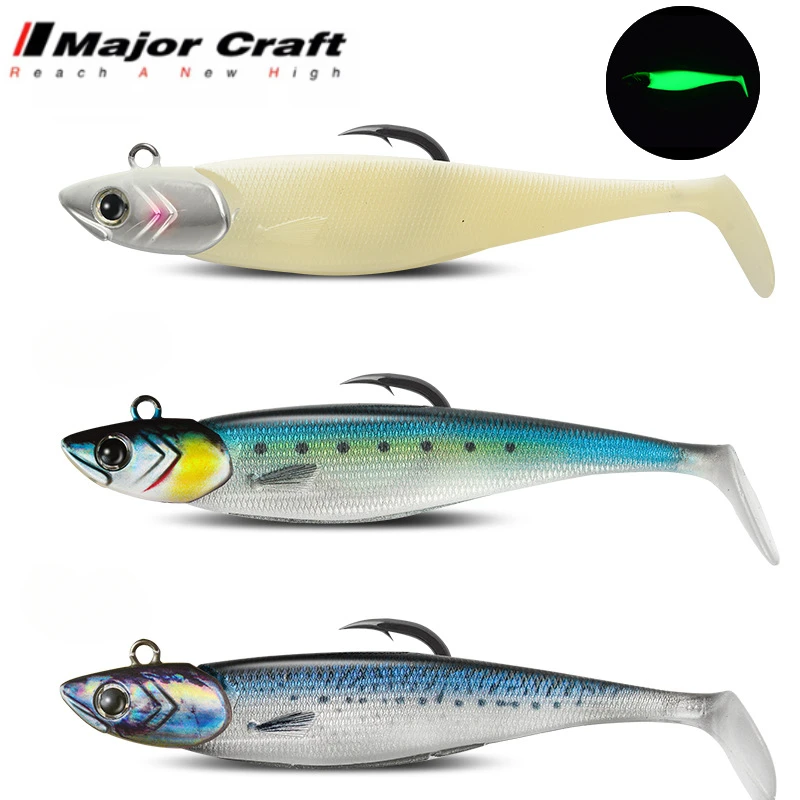 MajorCraft 24 New Sea Fishing Soft Bait Set Continental GKHD Long Throw Tuna T-tail Bait Head Hook Lure