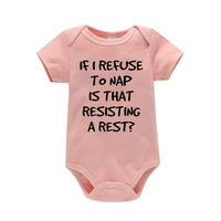 If I Refuse To Take A Nap Is That Resisting A Rest Newborn Bodysuit Pregnancy Announcement Clothes Baby Coming Soon Gifts 6