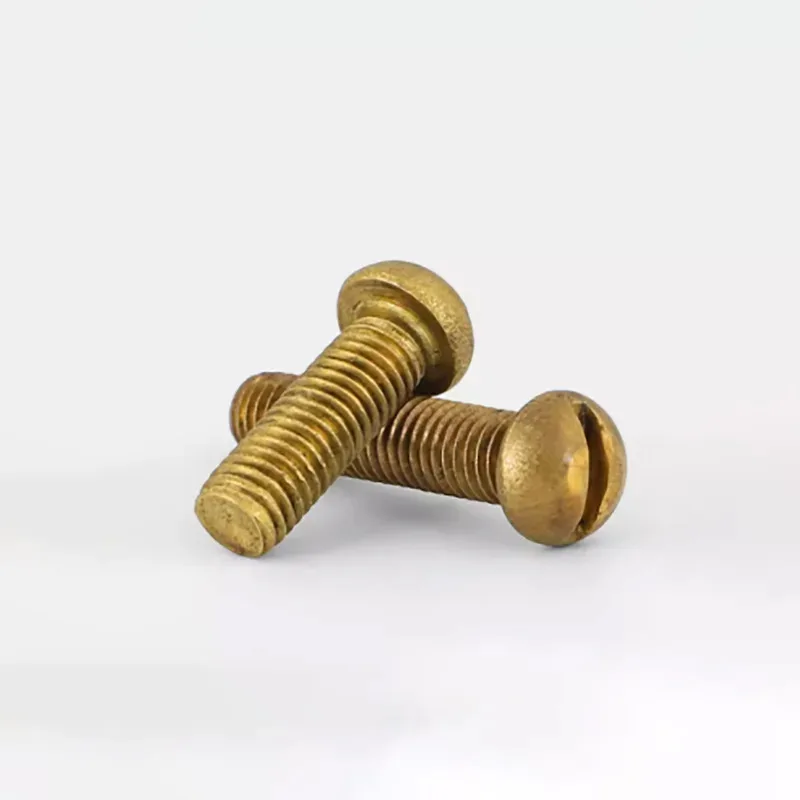 Brass Slotted Round Head Screw for Precision Repair and Aesthetic Applications Corrosion Resistant M3 M4 M5 M6 M8