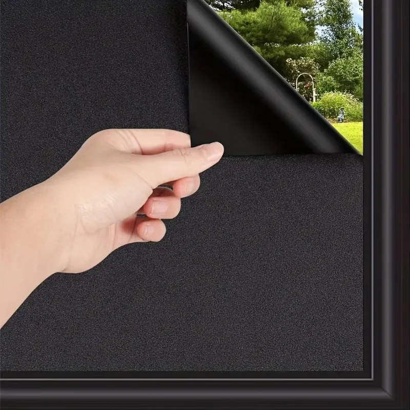Black glass film with 99% UV protection and high privacy decorative film for full shading