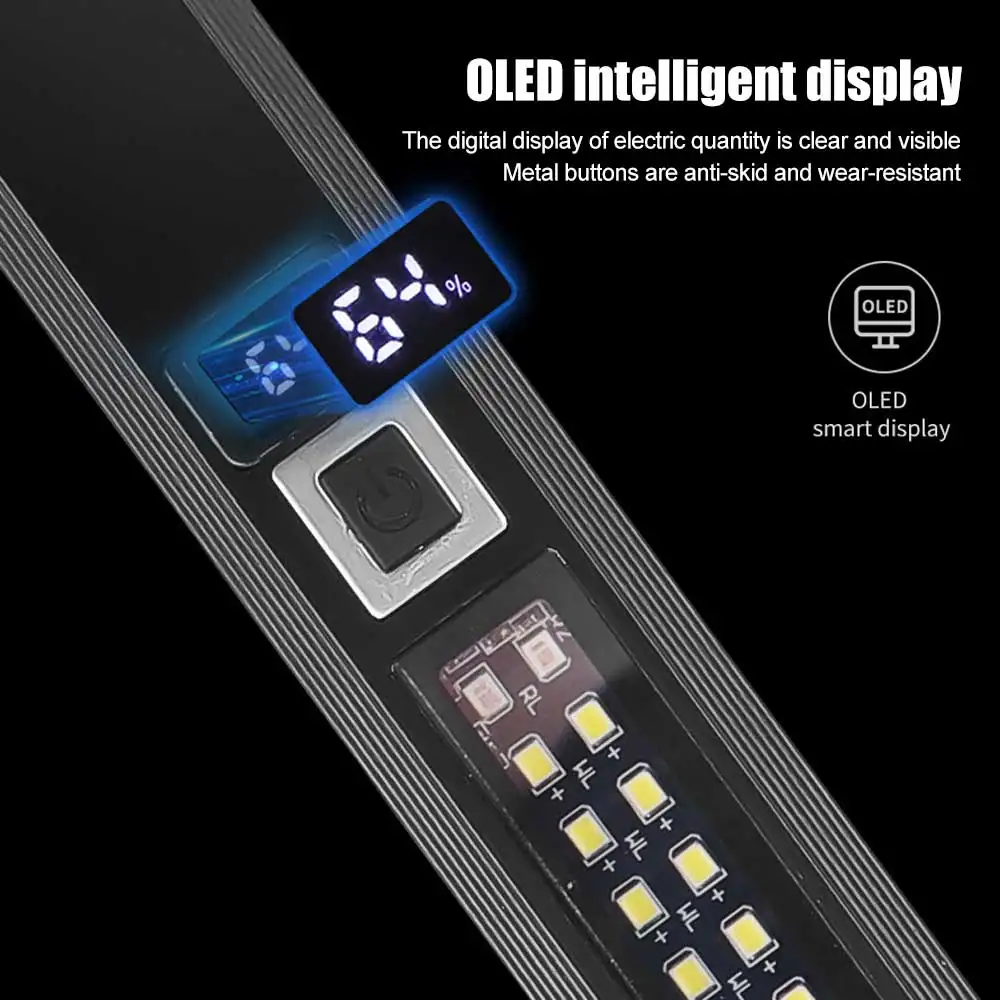 30W LED white laser flashlight 1200LM long beam digital power display with magnet hook IPX4 multi-function led Type-c flashlight