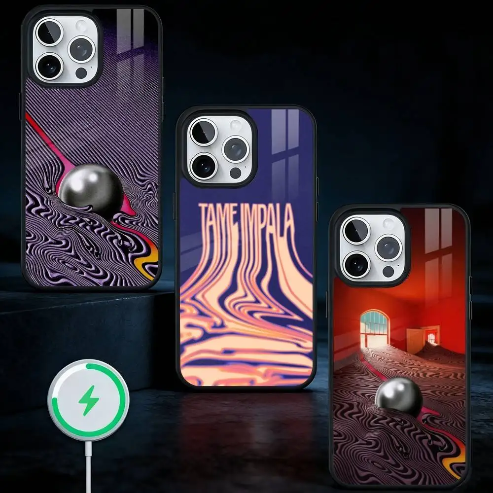 

Tame I-Impala Band Phone Case For iPhone17,16,15,14,13 Plus,Pro Max Magnetic For Magsafe Wireless Charging