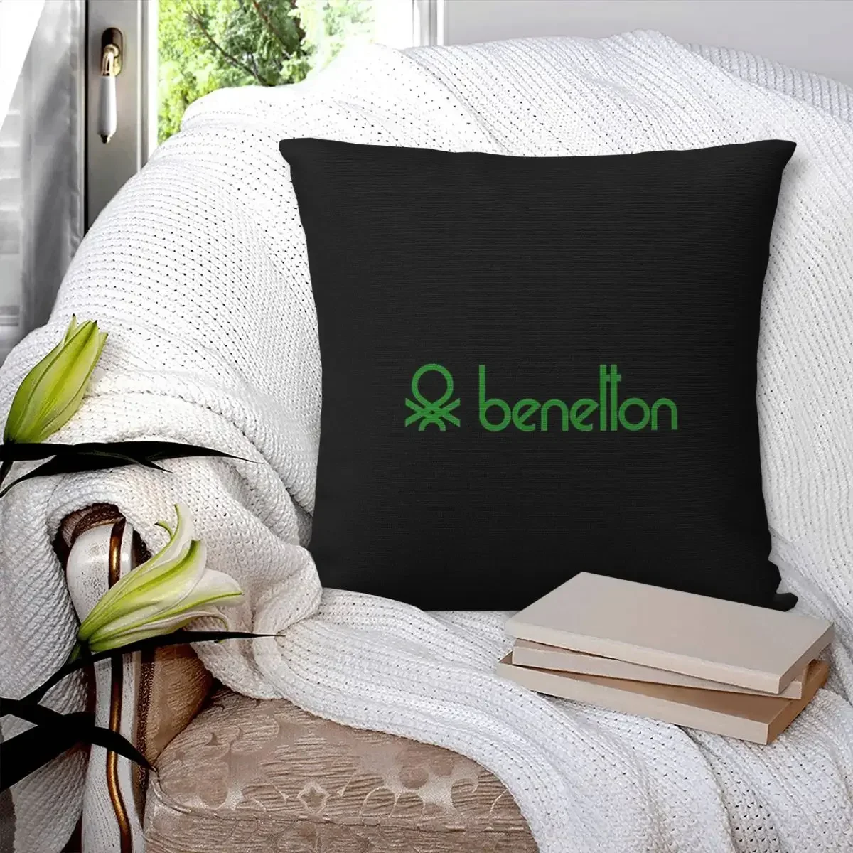 United Colors Of Benetton Square Pillowcase Pillow Cover Cushion Zip Decorative Comfort Throw Pillow for Home Living Room