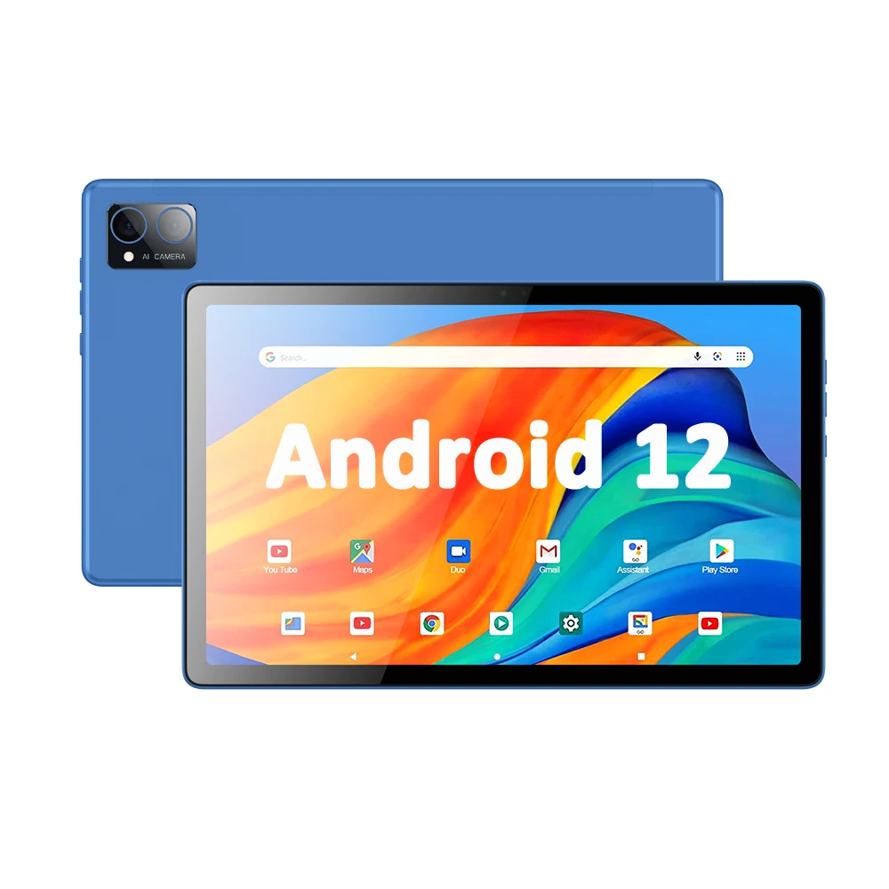 Tablette PC P60 Android 12 de 10.1 pouces, 8 Go de RAM, 256 Go de ROM, 2000x1200, patiCore, réseau 4G AI, Google Tourists, WiFi, 8000mAh