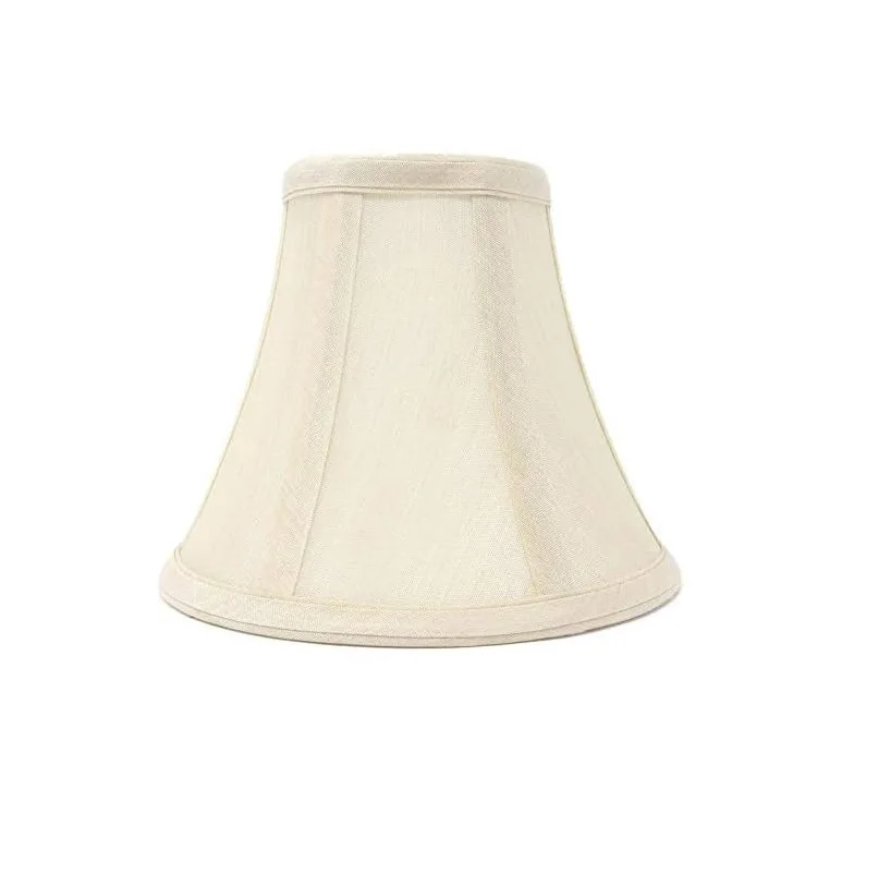 

Clip On Fabric Lamp Shade, Cream Soft Bell Shape, E14 Compatible, 16cm (Bottom) × 11cm (Top) × 14cm (Height), Fits Chandelier/Ta
