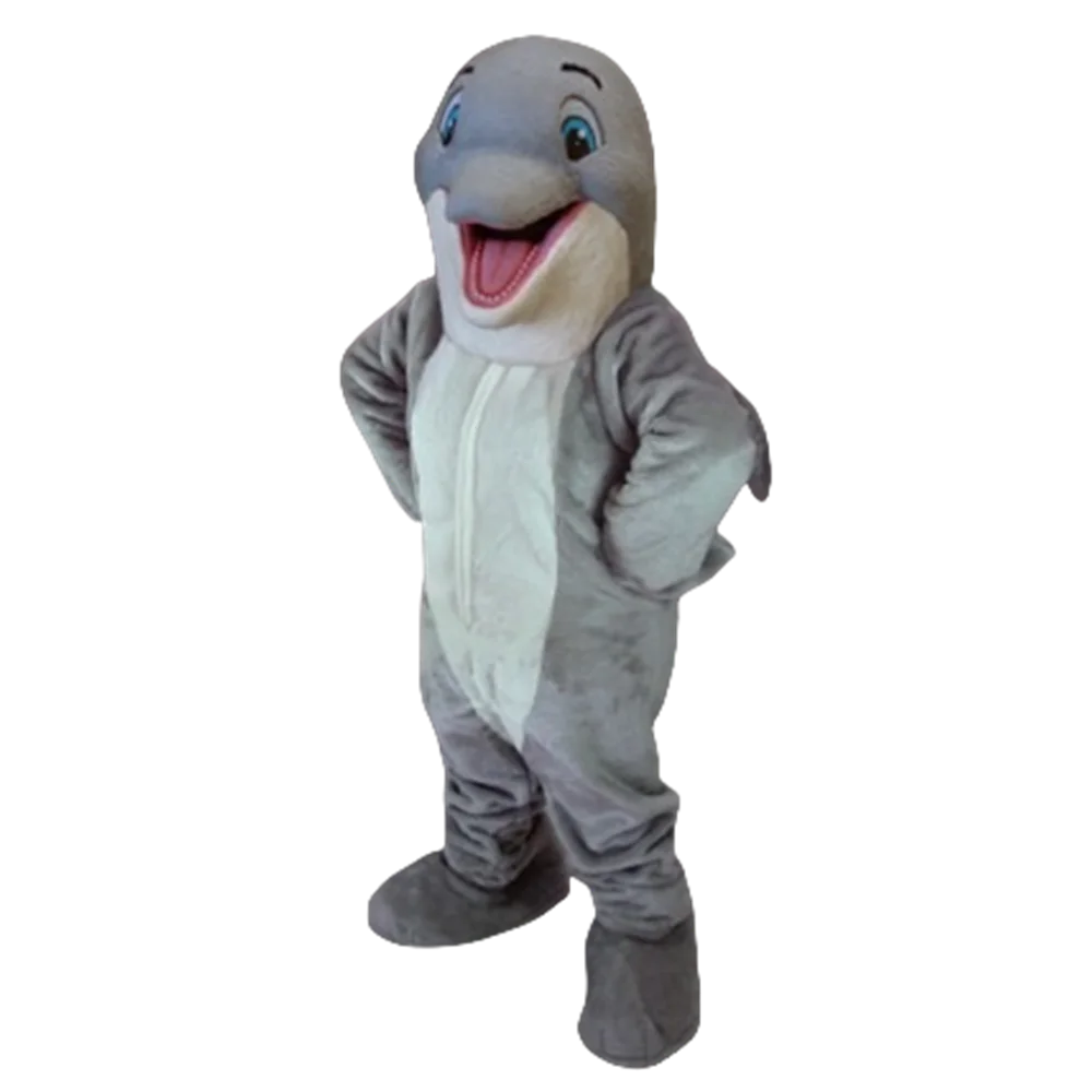 Aquarium Meer Tier Maskottchen Glücklicher Delphin Maskottchen Kostüm Erwachsene Größe Cartoon Charakter Outfit Anzug Kostüm SW830