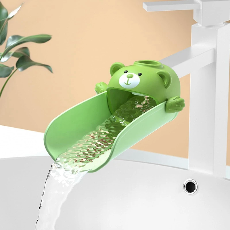 Faucet Extender Baby Hand Washing Extender Children's Silicone Cartoon Anti-Scalding & Splashing Water