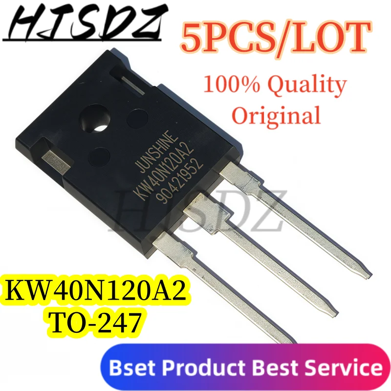 Nuevo الأصلي 40N120A2 【5 قطعة/الوحدة】KW40N120A2 40N120 TO-247 40A 1200V placas de induccional use comunal transistores de potenti IGB
