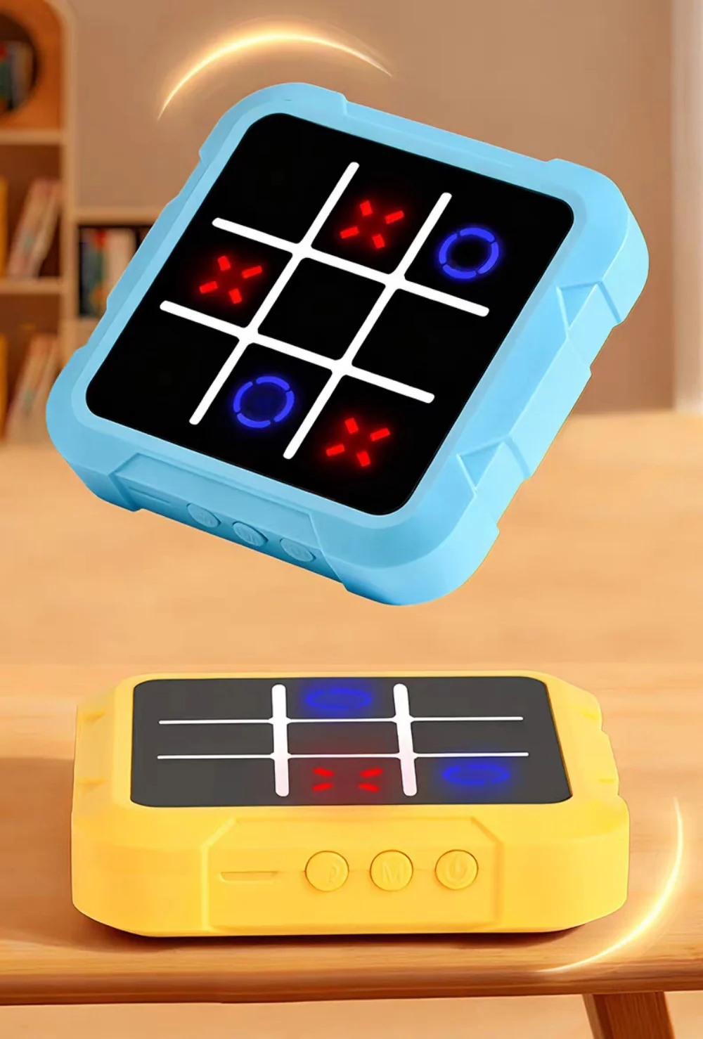 Tragbares Tic-Tac-Toe, Stressabbau- und Lernbrettspiel, multifunktionales elektronisches Spiel, geeignet für Erwachsene und Kinder – Detail 3