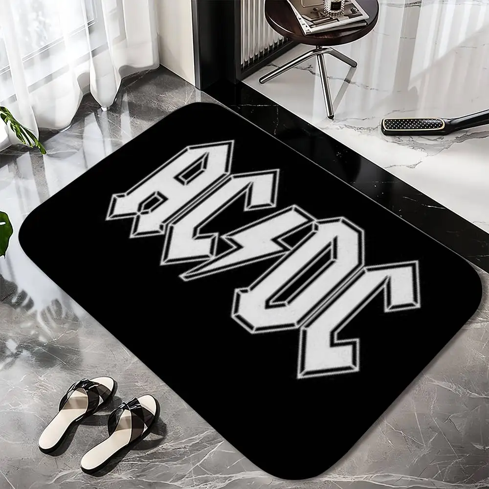 

Custom Rock Heavy Metal AC DC Floor Mat Printed Large Carpets Room And Bedroom Carpets Bathroom Anti Slip Door MATS Small Carp