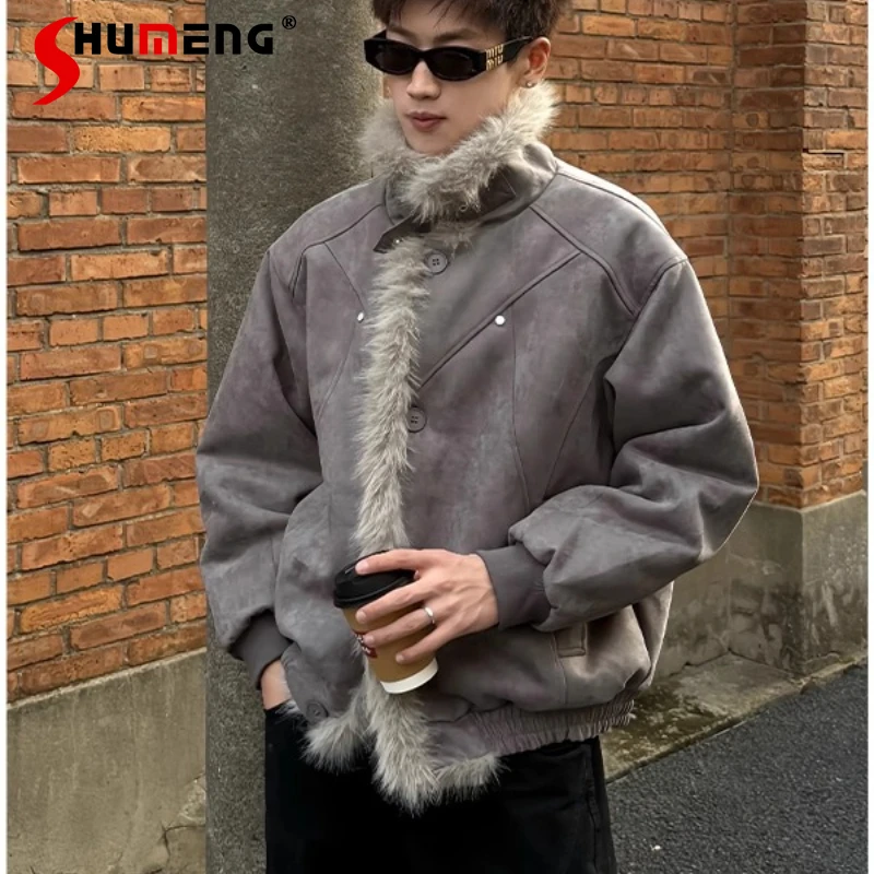 سترات باركاس عصرية للرجال لشتاء 2025 سترات باركاس سميكة دافئة مقاومة للرياح معاطف رجالية أنيقة وأكمام طويلة بلون واحد