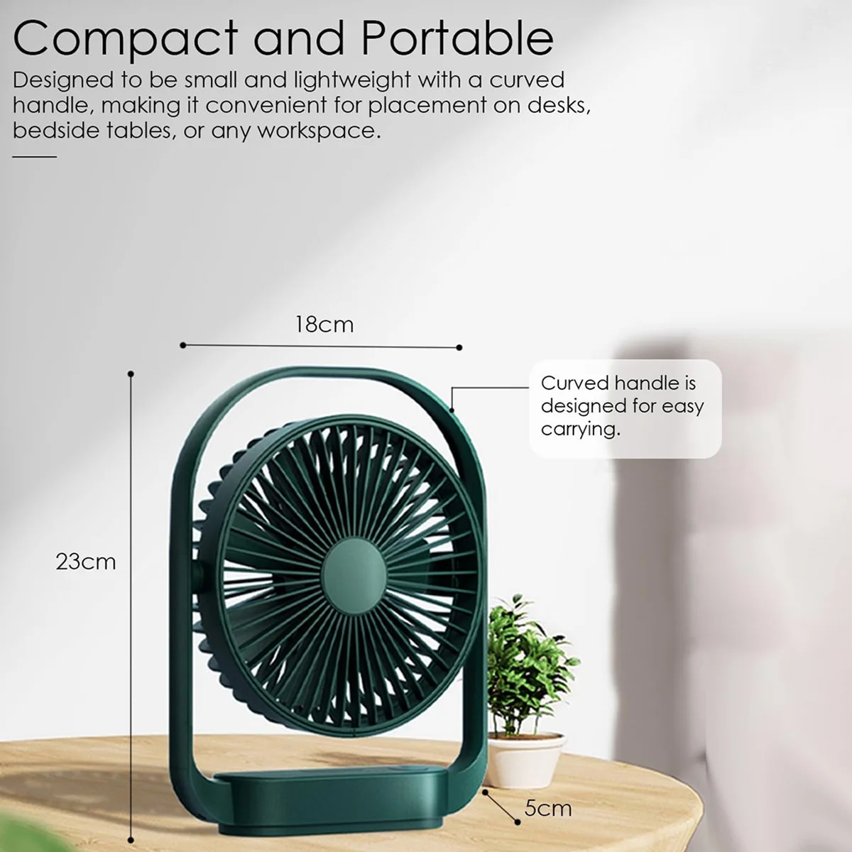 Desk Fan Desk Fan,Small Fan Quiet, USB Fan with Night Light, Table