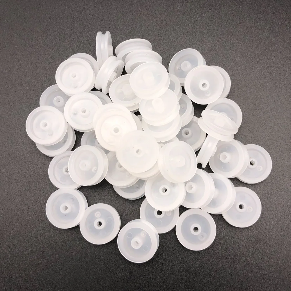 1000Pcs/Lot 152AS Soft Plastic Single layer Pulley Model Motor Wheels Dia.15MM Bore Aperture Dia.2MM 1.95MM 2A Height 5MM X 15MM