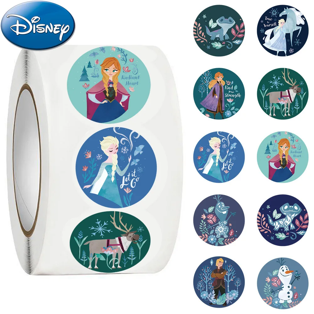 

500pcs Disney Cartoon Frozen Elsa Princess Stickers DIY PVC for Laptop Decals Decoration Sticker Kids Reward Encourage Gift Toys