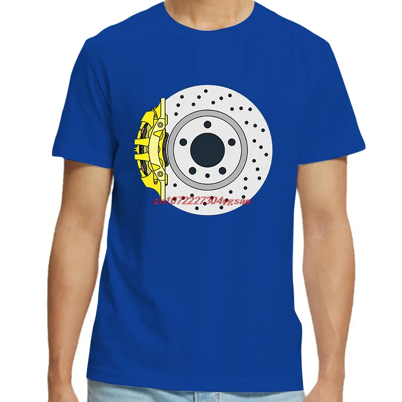 Yellow Front Brake Disc Funny Graphic T Shirts Fashion Summer Cotton New Shirts And T-Shirts Unisex Breathable Printing T Shirt