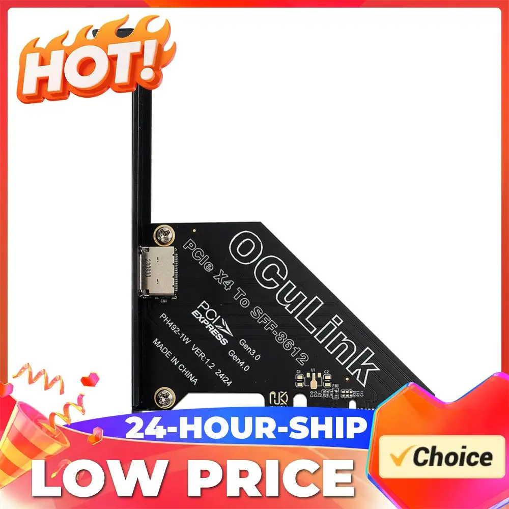 

Адаптер-карта PCIe на SFF-8611/8612, PCIe X4/X1 на Oculink SFF-8612, адаптер PCIe 4.0 X4/X1 SSD на U.2 OCUlink SFF-8612