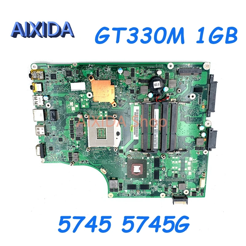 

AIXIDA MBPU306001 DA0ZR7MB8F0 Mainboard For Acer aspire 5745 5745G Laptop Motherboard HM55 DDR3 GT330M 1GB full tested