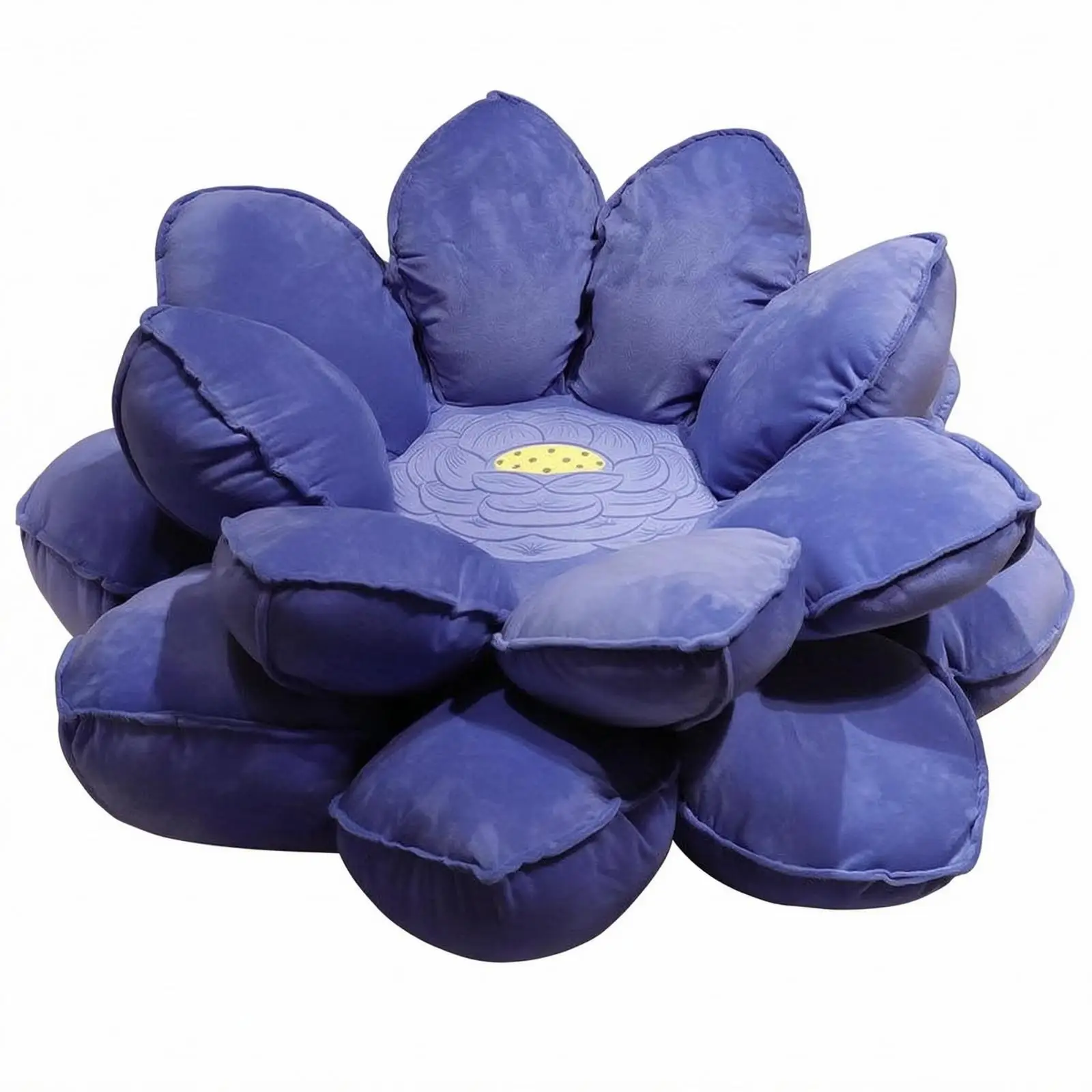 Flower Shaped Large Floor Cushion Plush Cushion for Sofa Side Floor Seating Crystal Short Plush Stuffed Cushion for Relaxation