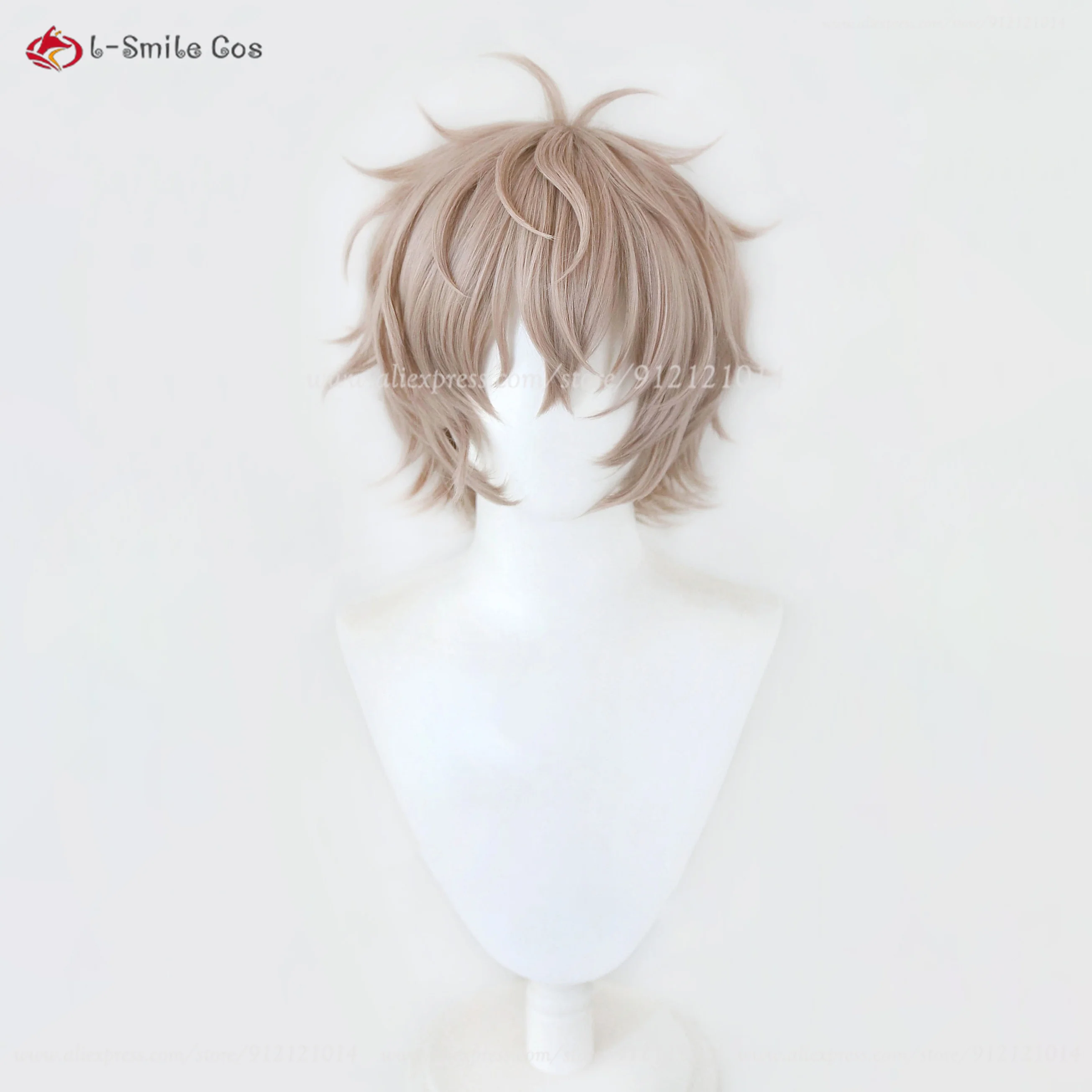 Anime Choji Tomiyama Cosplay Wig Short Cruly Wigs Heat Resistant Synthetic Hair Halloween Party Wig + Wig Cap