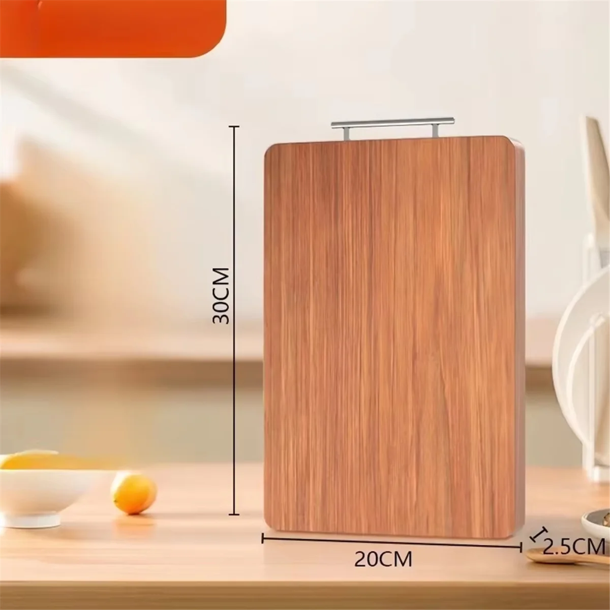 

A04I Ebony Wood Chopping Board - , , Double-Sided, Solid Wood Cutting Board for Kitchen Use
