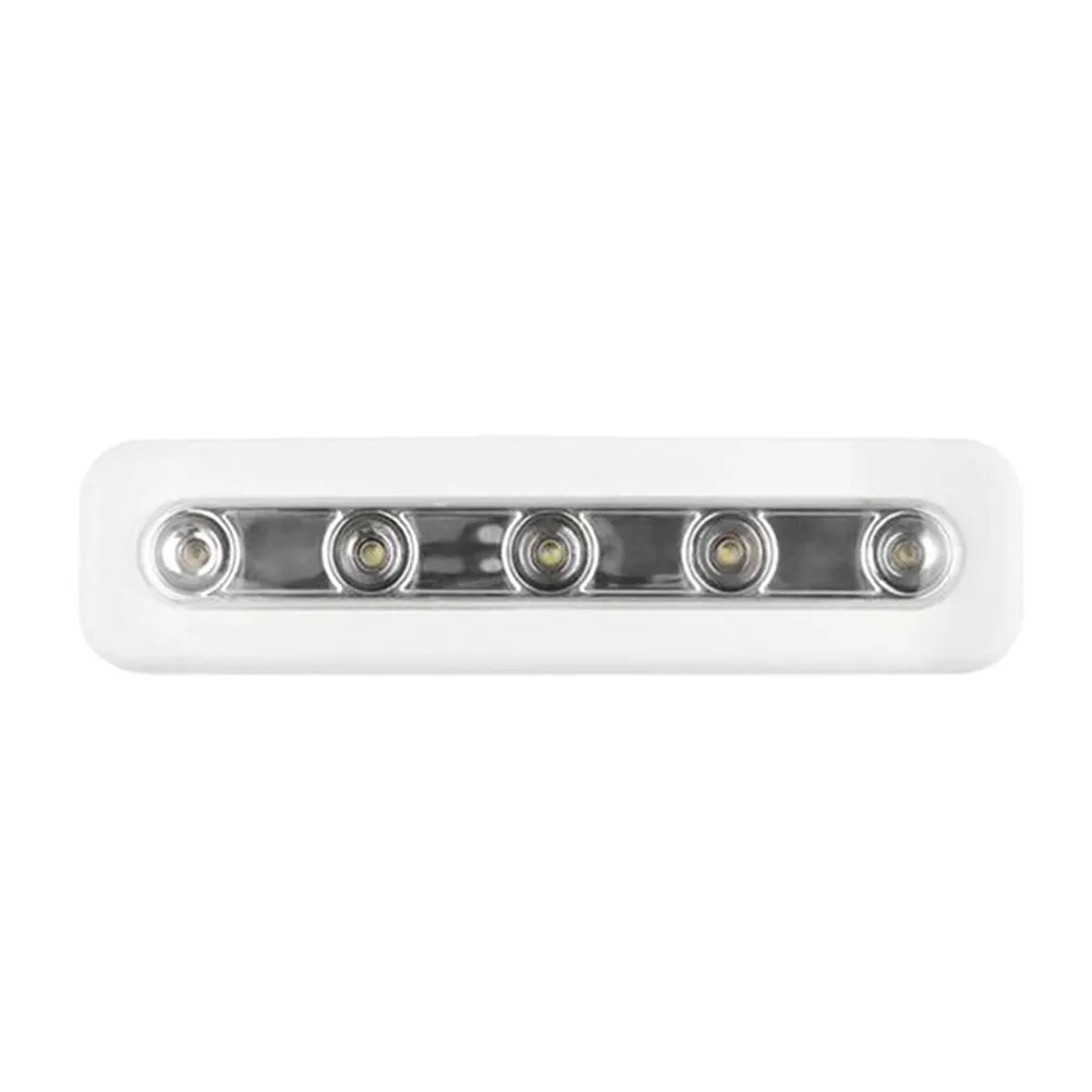 5 LED Wireless Motion Detect Night Light Bar Self Adhesive Back for Bedroom Bathroom Closet Cabinet Drawer Stairs Basement