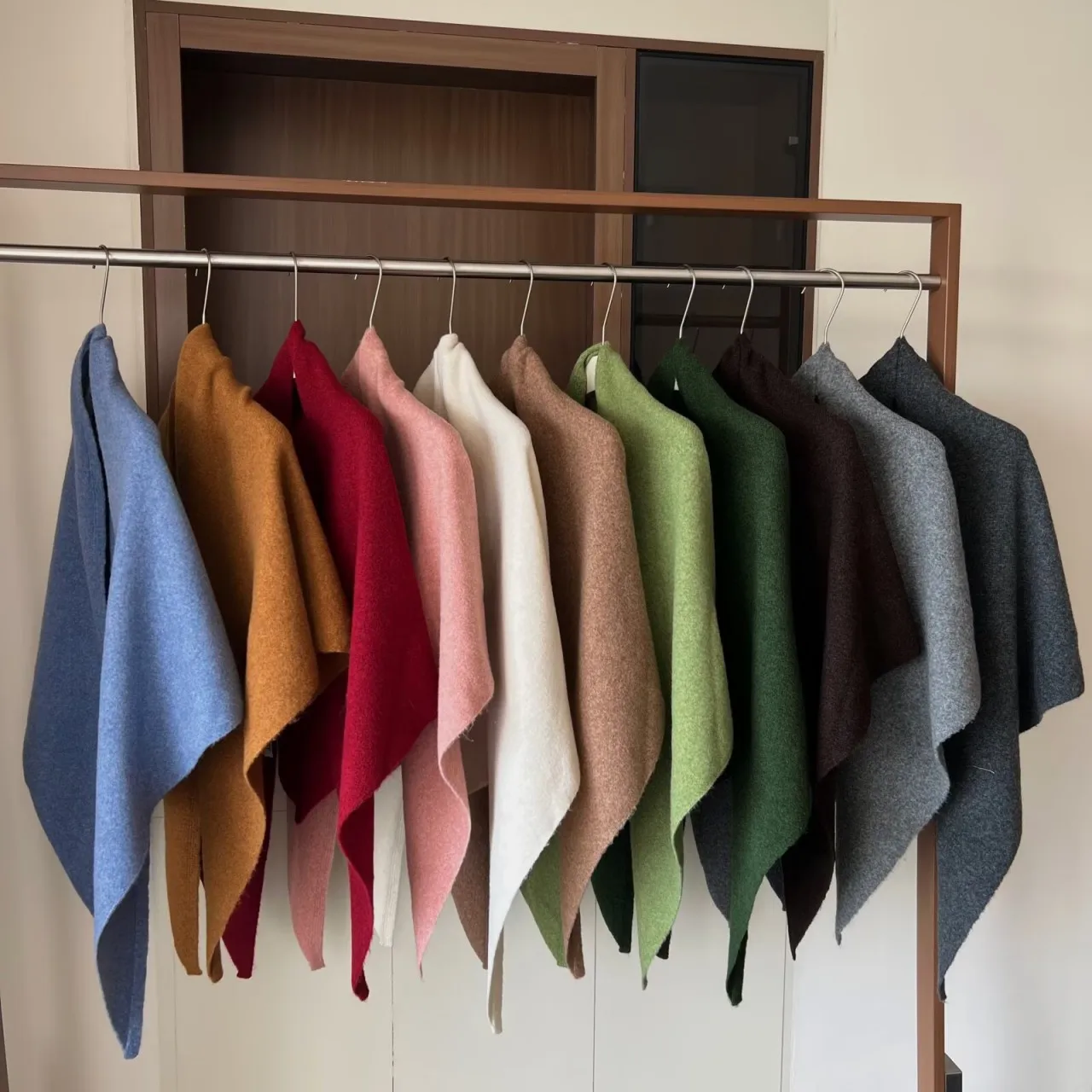 Women Korean Ins Solid Color Oversized Knit Triangle Scarf Autumn Winter Simple Outerwear Shawl Soft Neck Warmer Warm Scarf
