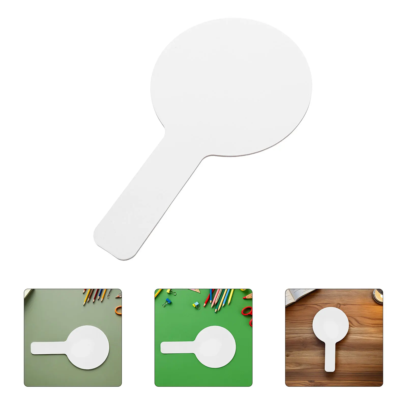 10 Pcs Handheld Double-sided Whiteboard Small Dry Erase Answer Paddle Paper Classroom Voting