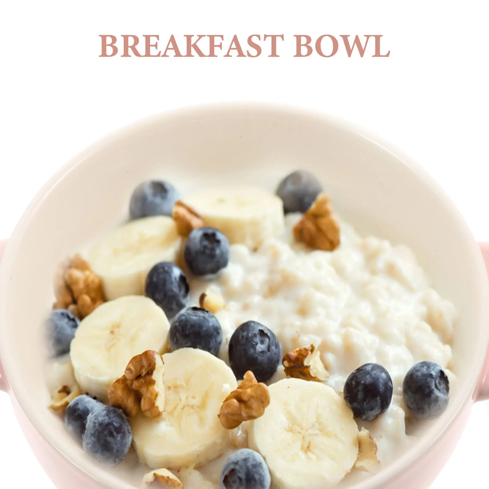 

Double Handle Kids Ceramic Soup Bowl Adorable Microwave Oven Safe Thick Multiuse Rice Bowl