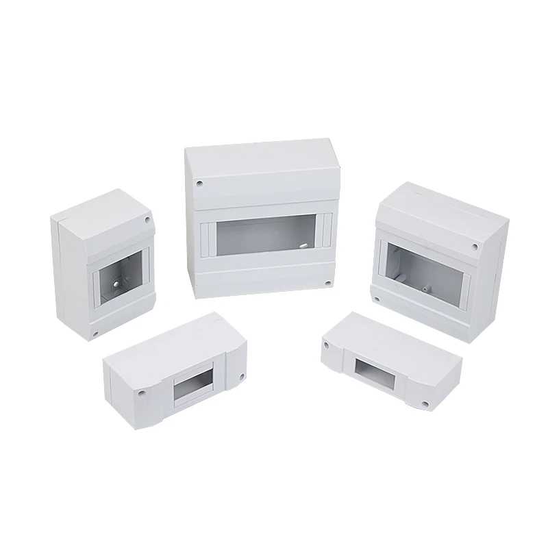 MCB Electrical Box Circuit Breaker Protection Plastic Box ABS Switch Enclosure Surface Modules Box 1-8P Breaker Distribution Box