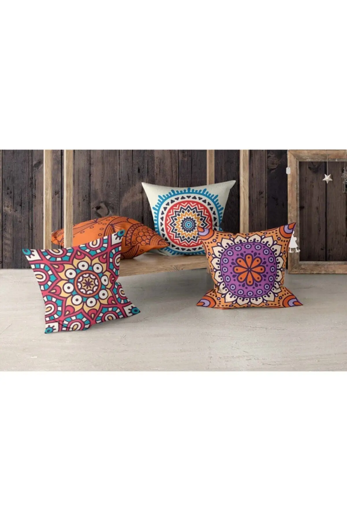 Special Design Double-Sided Digital Printed 4-Piece Decorative Throw Pillow Cover