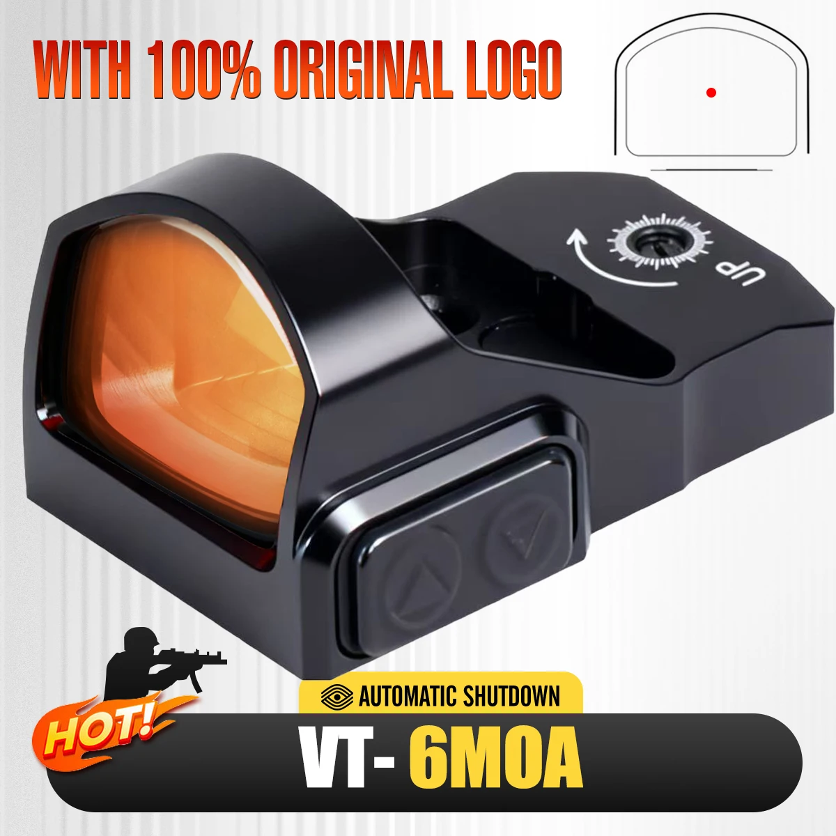

Vipe* 6moa Red Dot Sight Quick Eye Aiming,waterproof and Shockproof,Hunting Riflescope High End Quality with 100% Original Logo