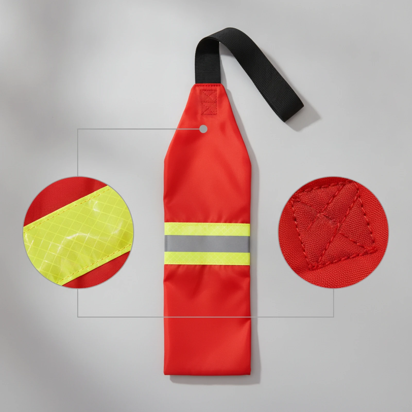 Kayak Safety Flag Warning Flag with Reflective Strip Compact Colorfast for Kayakers, Kayaking, Outdoor Transport