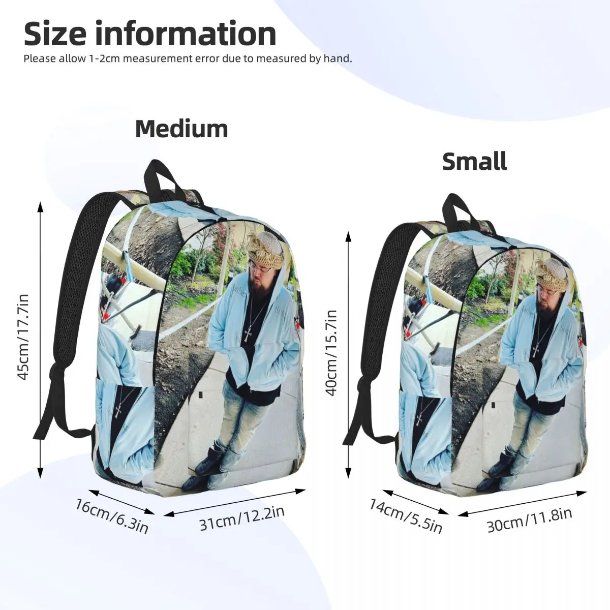 Joeyy Singer Vocalist Music Rapper Backpack Daypack Large Capacity Children BookBag School Bag Shoulder Bags for Boys Girls